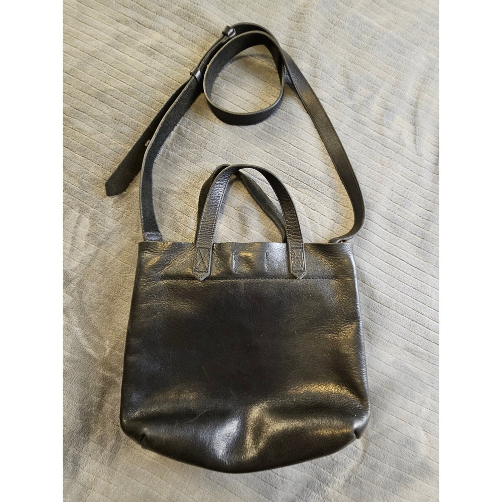 Madewell Small Transport Crossbody Bag True Black Leather Tote